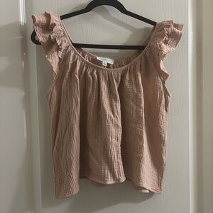 Chic Ruffled Blouse in Blush by [Brand]